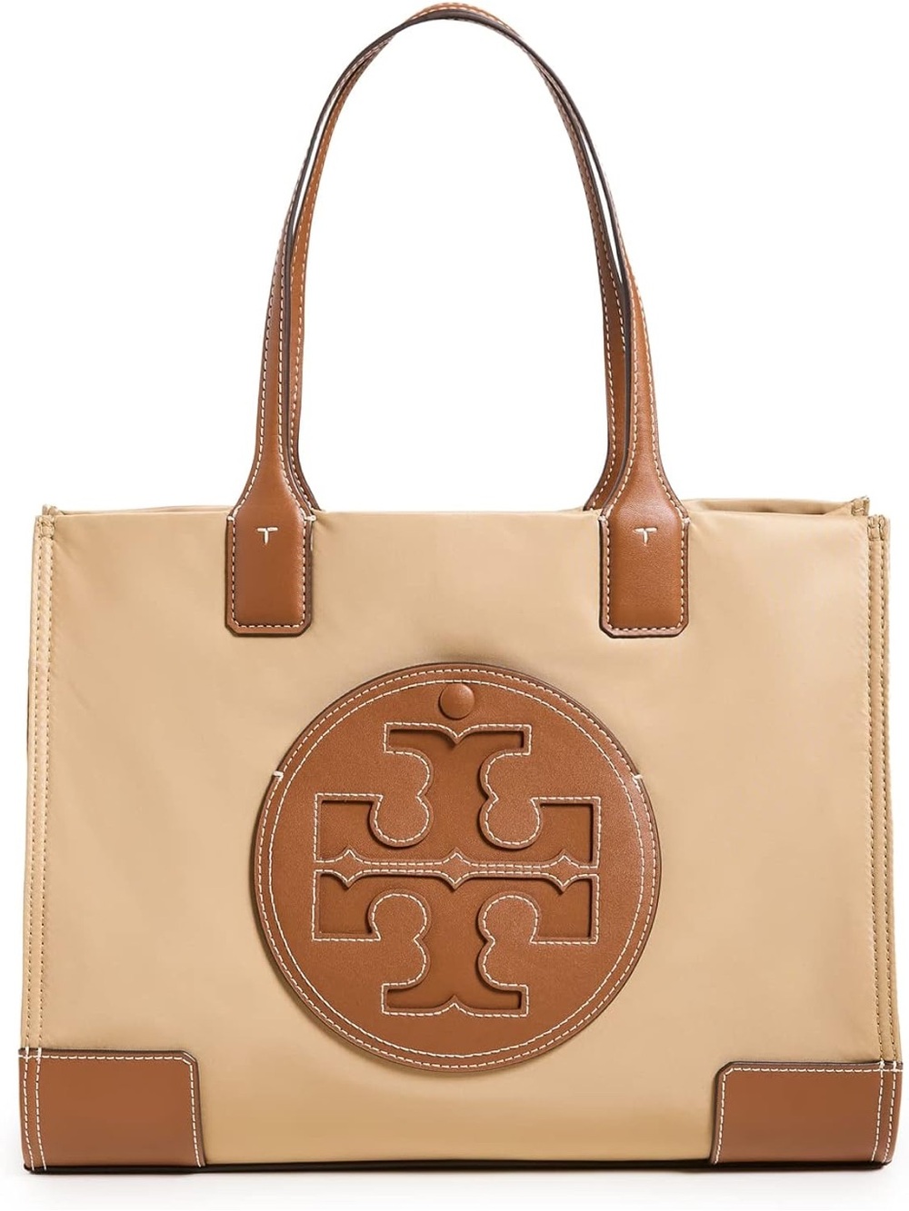 Tory Burch Beige and Tan Ella Tote Bag